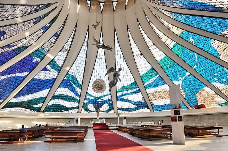 Inside the Cathedral of Brasilia