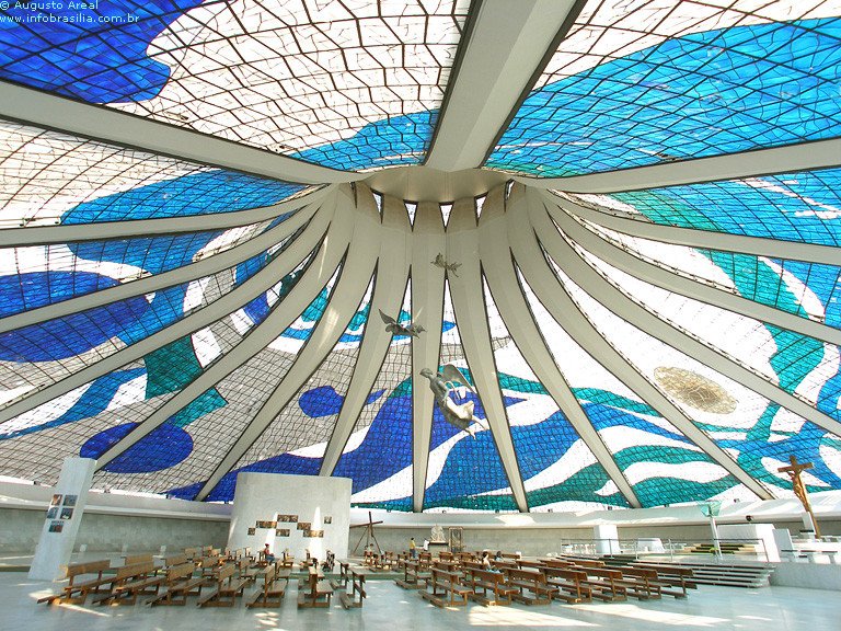 Inside the Cathedral of Brasilia